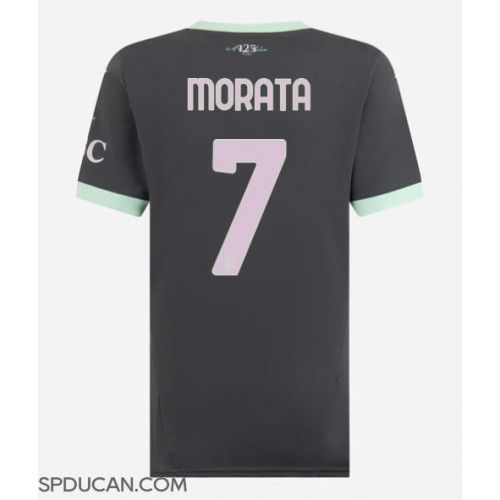 Zenski Nogometni Dres AC Milan Alvaro Morata #7 Rezervni 2024-25 Kratak Rukav